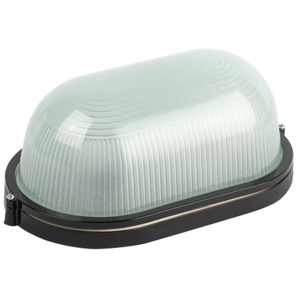 Светильник ЭРА НБП 04-100-001 Акватермо алюминий/стекло IP54 E27 max 100Вт 280х160 овал черный | Светильники ЖКХ РБ