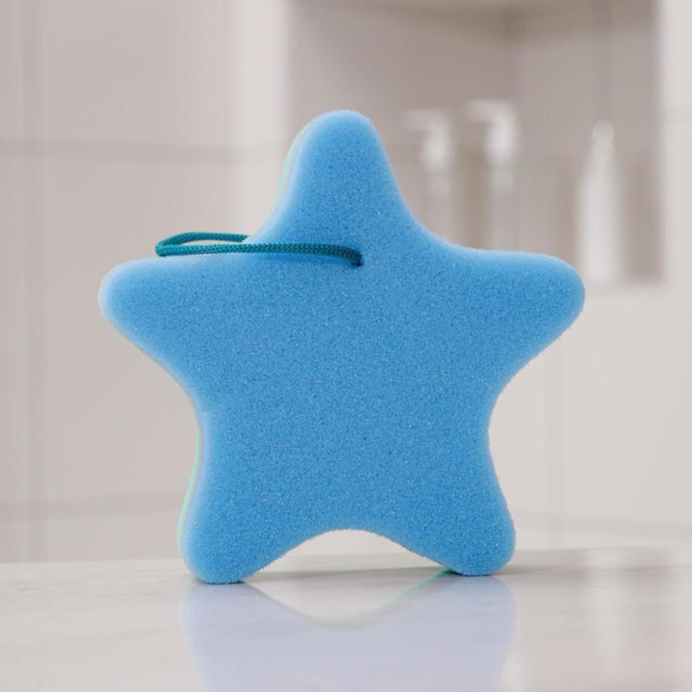 672740 Губка банная «Звёздочка», 16,5×16,5×4 см, цвет МИКС