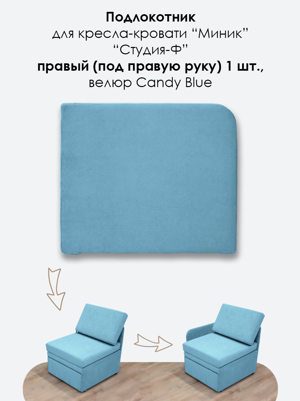 Подлокотник правый для кресла-кровати Миник, 1 шт (под правую руку)