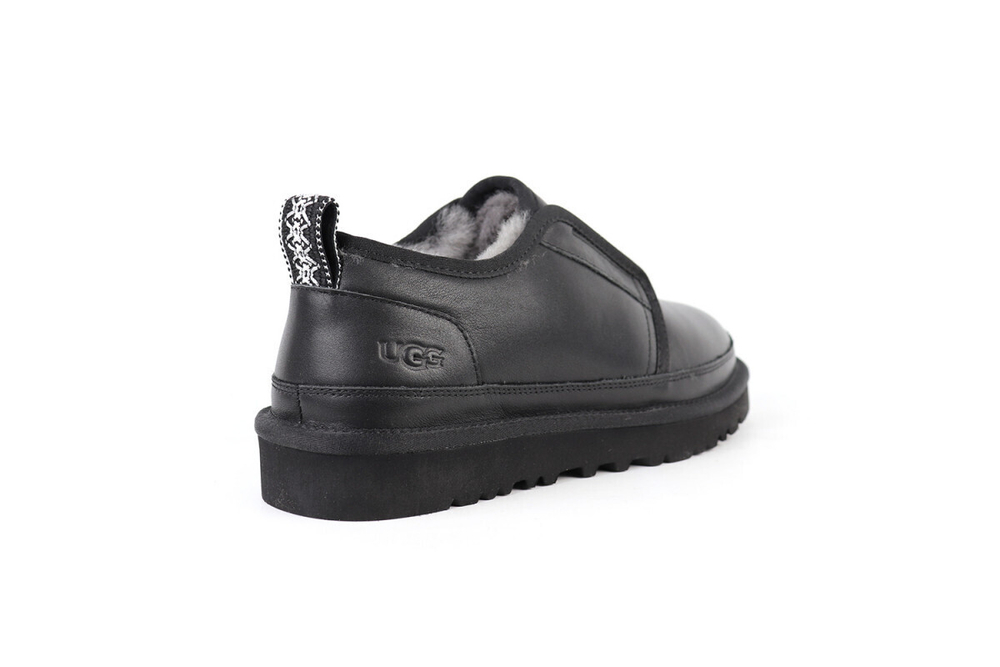 UGG Mens Slippers Flex Leather Black