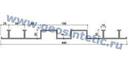 Гидрошпонка АКВАСТОП ДО-400/150-4/30 (ПВХ-П) Гидроизоляционная шпонка деформационная опалубочная ТУ 5772-001-58093526-11, м.п.