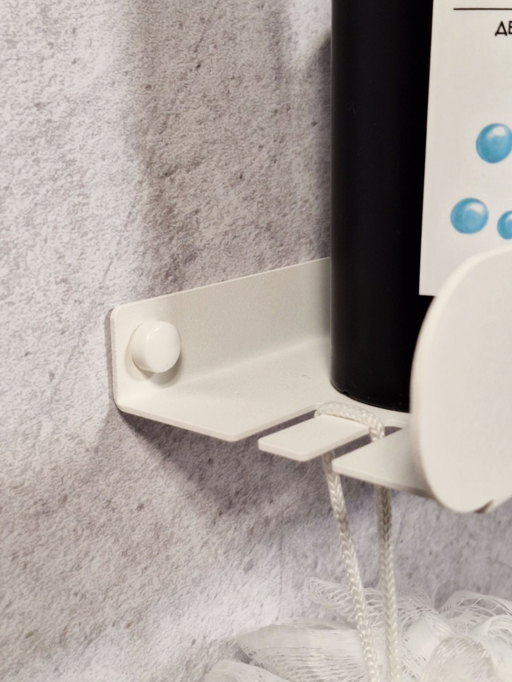 Полка для ванной комнаты, полка для кухни, полка для прихожей, MetaDec Arc белая 40см