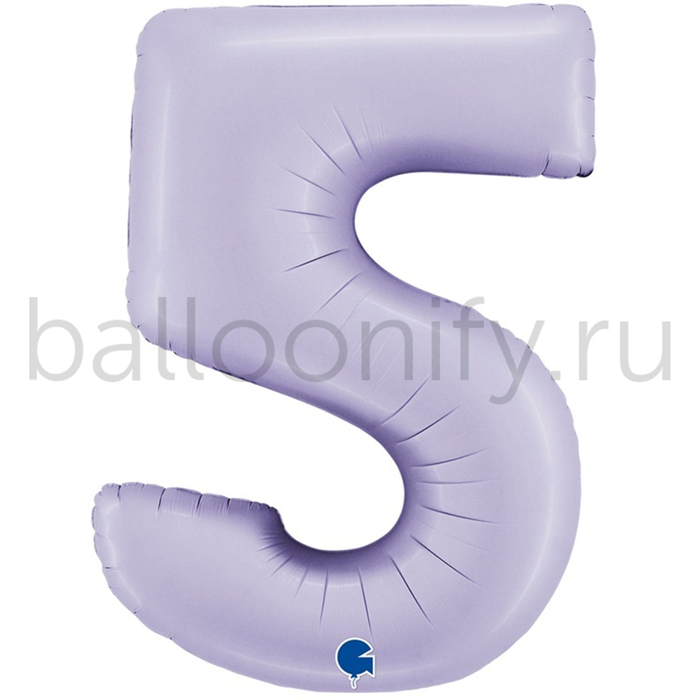 Шар ЦИФРА 5 Сатин Lilac 40" 102 см