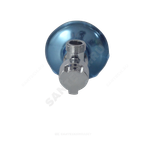 Кран латунь бытовой хром угловой G1/2" Ру10 НР маховик с отражателем Icma 90519AD07