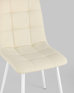 Стул Oliver экокожа белый белые ножки 2 шт