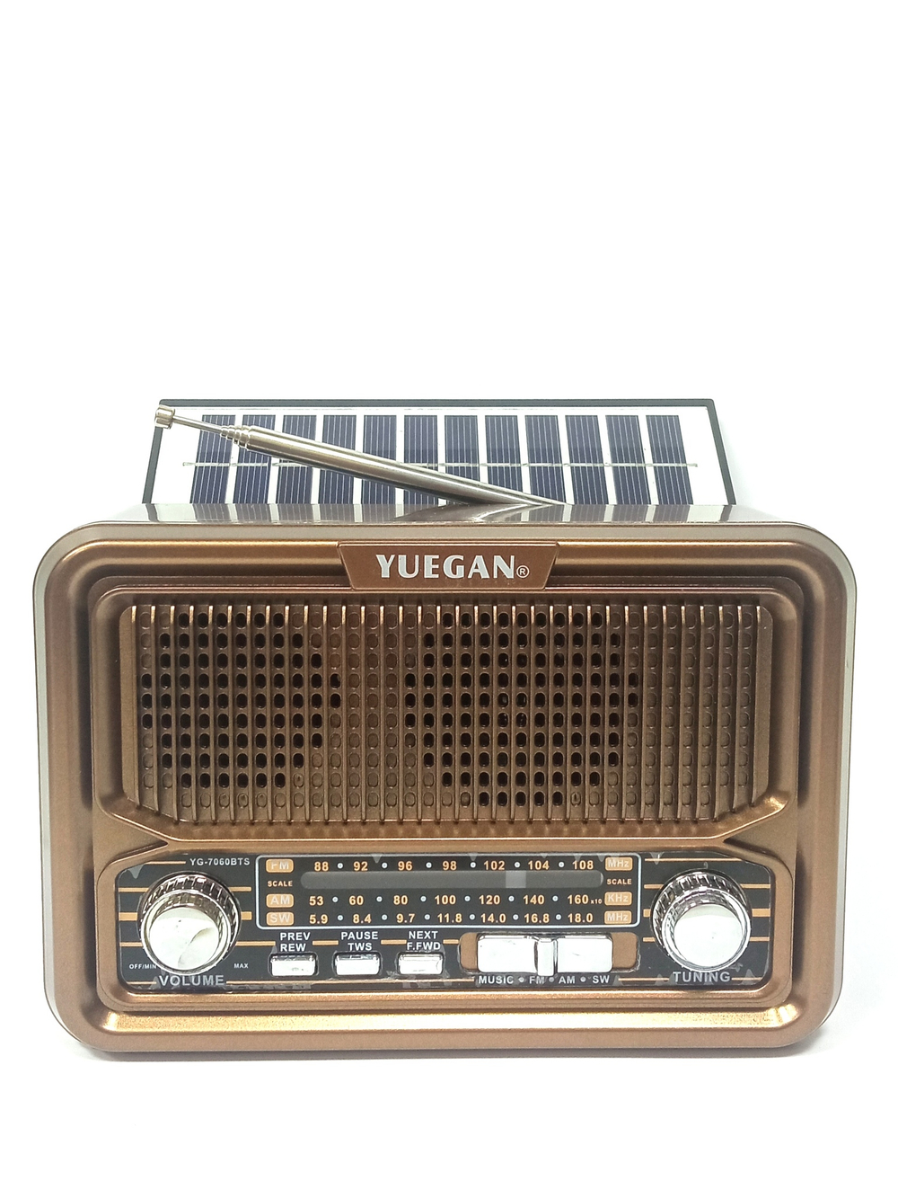 Радиоприемник с MP3 плеером +Solar panel +BT Yuegan YG7060BTS