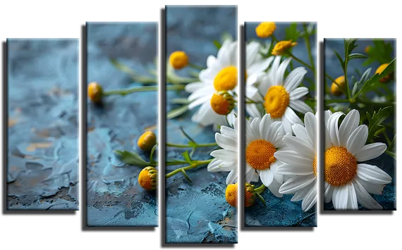 Модульная картина "Ромашки"