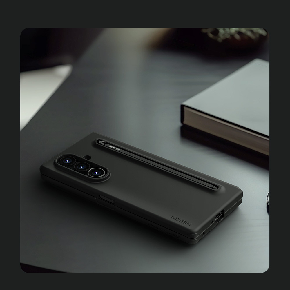Чехол покрытый мягким жидким силиконом от Nillkin для Samsung Galaxy Fold 7, серия Flex Pure Fold Case (в комплекте перо S Pen)