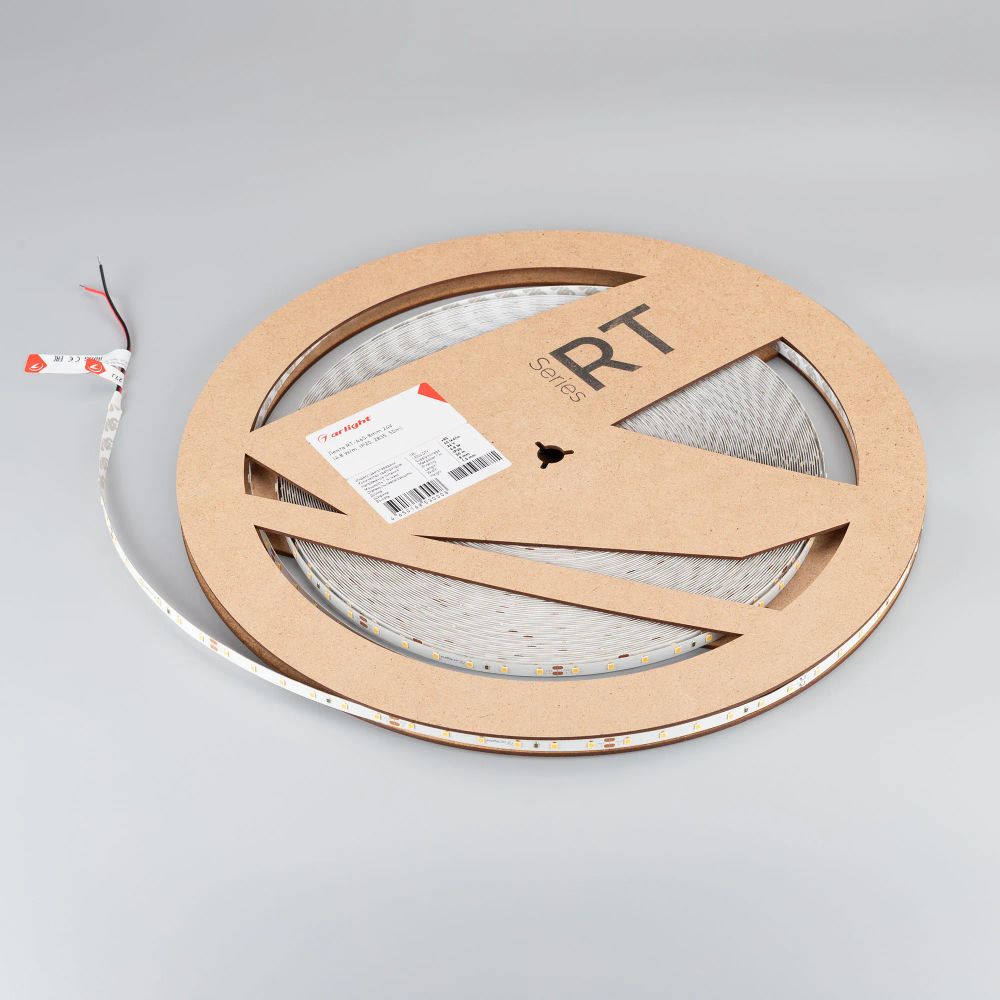 Светодиодная лента RT-A60-8mm 24V Day4000 (4.8 W/m, IP20, 2835, 50m) (Arlight, Открытый) 024583(2)