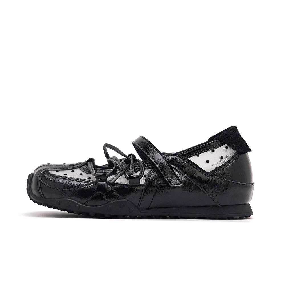 Unclewen Punk Summer Pu Mesh Height Increasing