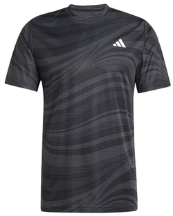 Мужская теннисная футболка Adidas Club Graphic - черный