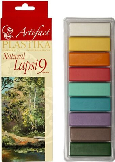 Набор полимерной глины 9цв., 180гр., "Артефакт. LAPSI Natural" натуральные цвета
