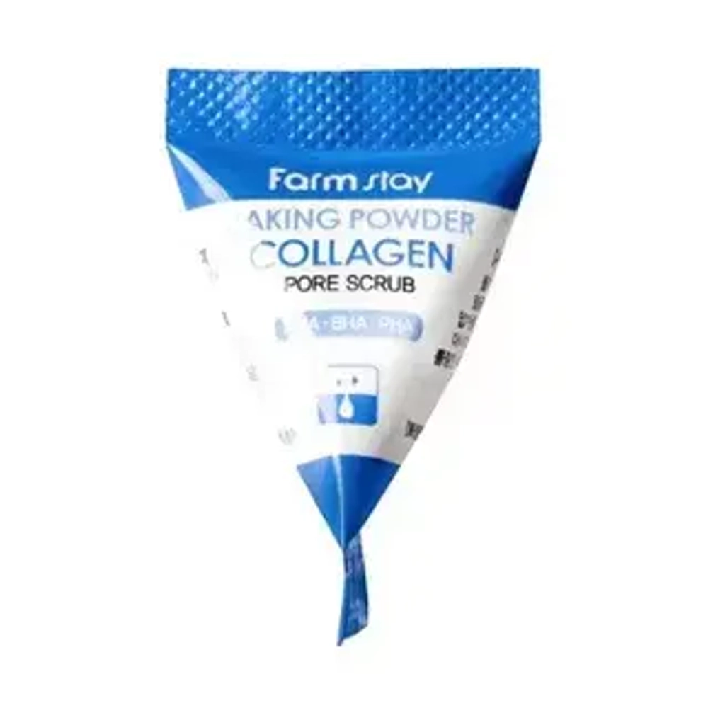 FARMSTAY Скраб для лица для очищения пор с содой и коллагеном Baking Powder Collagen Pore Scrub