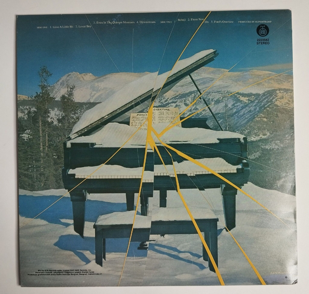 Винтажная виниловая пластинка LP Supertramp Even In The Quietest Moments (Югославия 1986)