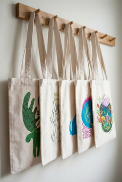 Сумка‑шоппер натуральная светлая