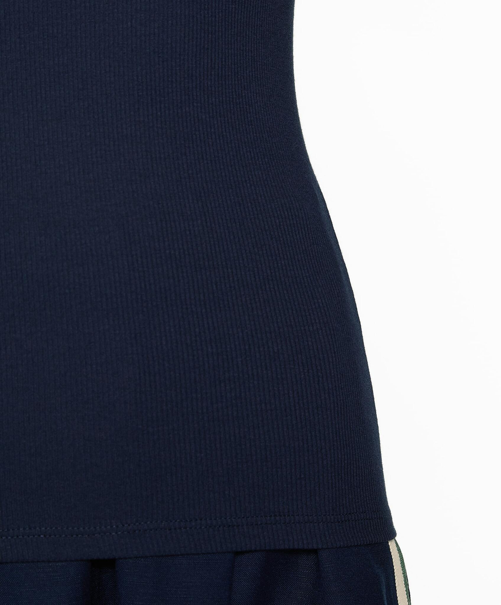 Oysho Топ на бретелях в рубчик, темно-синий