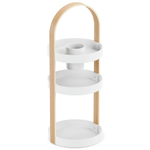 Полка-органайзер Bellwood, белая/натуральное дерево