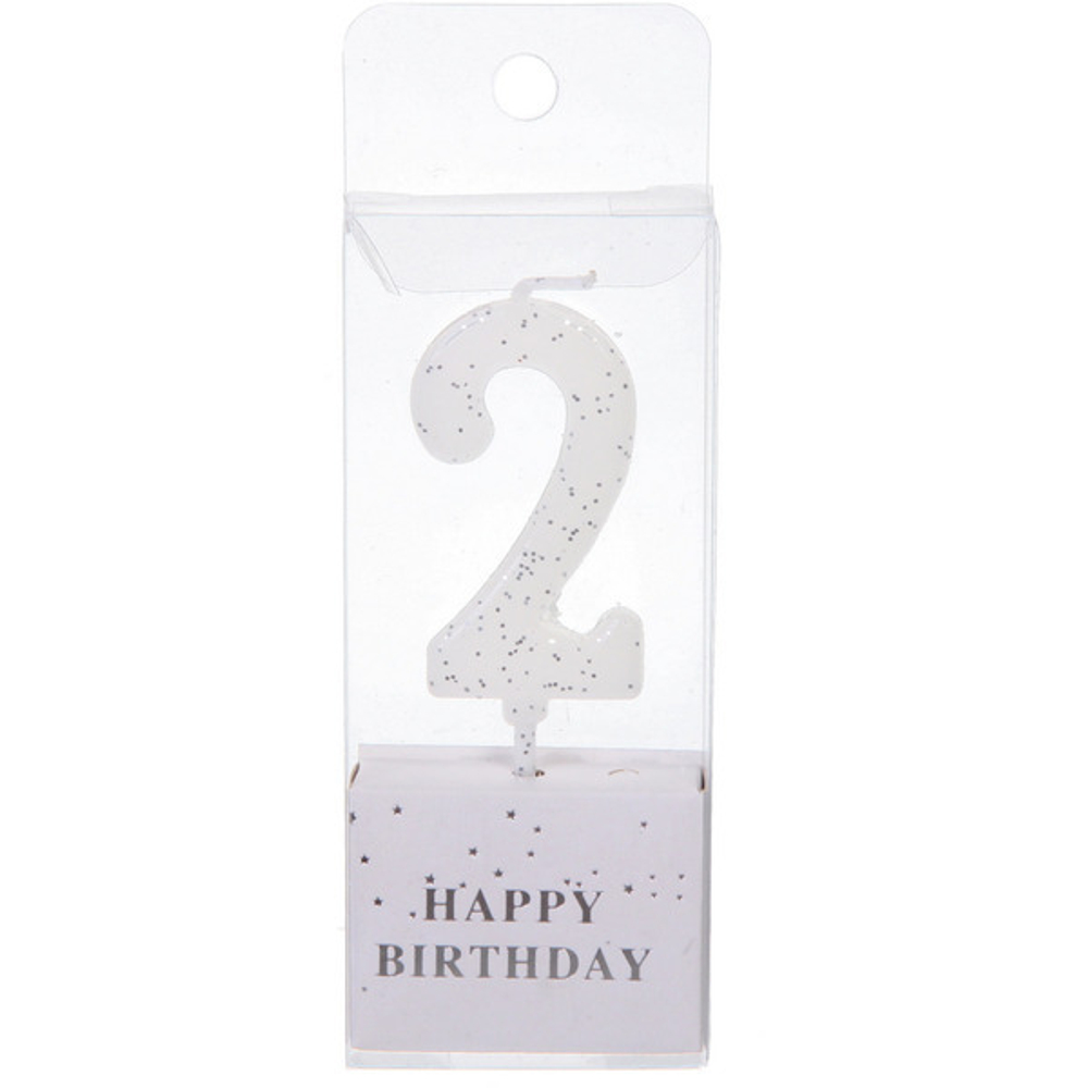 Свеча для торта Цифра Фактура «2» 4,6 см