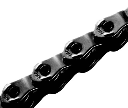 Цепь 1/2"x1/8", 100 зв, 1 скор, чёрная, звенья Half link (черепица), инд уп.HL1 Wide (HL-710) BK