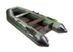 Аква-3200 СКК зеленый-черный, слань-книжка киль (лодка ПВХ под мотор)