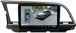 Магнитола для Hyundai Elantra 6 2016-2018 (штатная КЗВ, рамка тип 1) - Teyes CC3-2K-360 монитор 9.5" 2K QLED на Android 10, 6Гб+128Гб, CarPlay, 4G SIM-слот, 4 камеры в комплекте