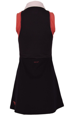 Теннисное платье EA7 Tennis Pro Freestyle Polo - black/vapor blue