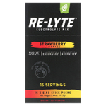 Redmond, Re-Lyte, смесь электролитов, со вкусом клубничного лимонада, 15 стиков по 6,5 г (0,23 унции)