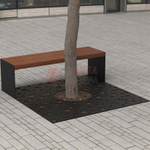 Приствольная решётка квадрат со скамейкой