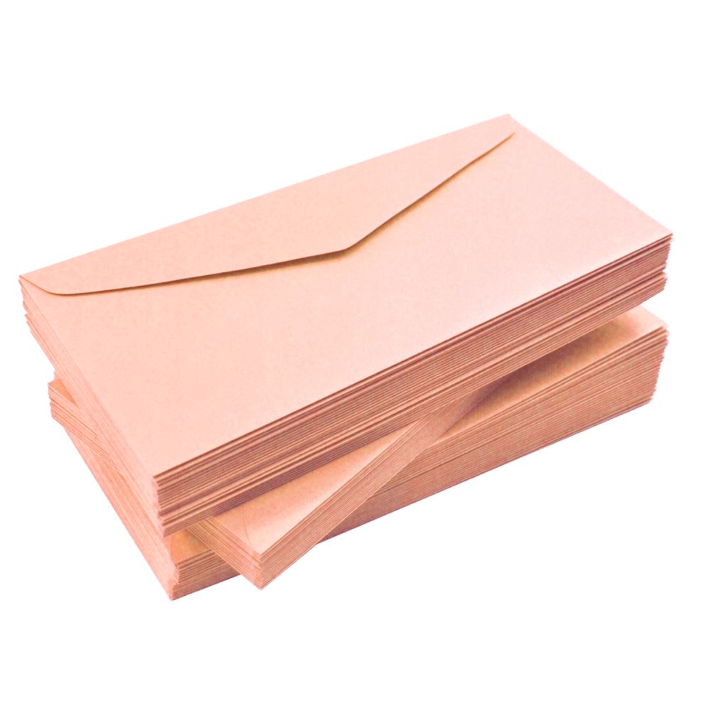 Конверт бумажный, Нежно-розовый, 19,5*13,5 см, 5 шт.