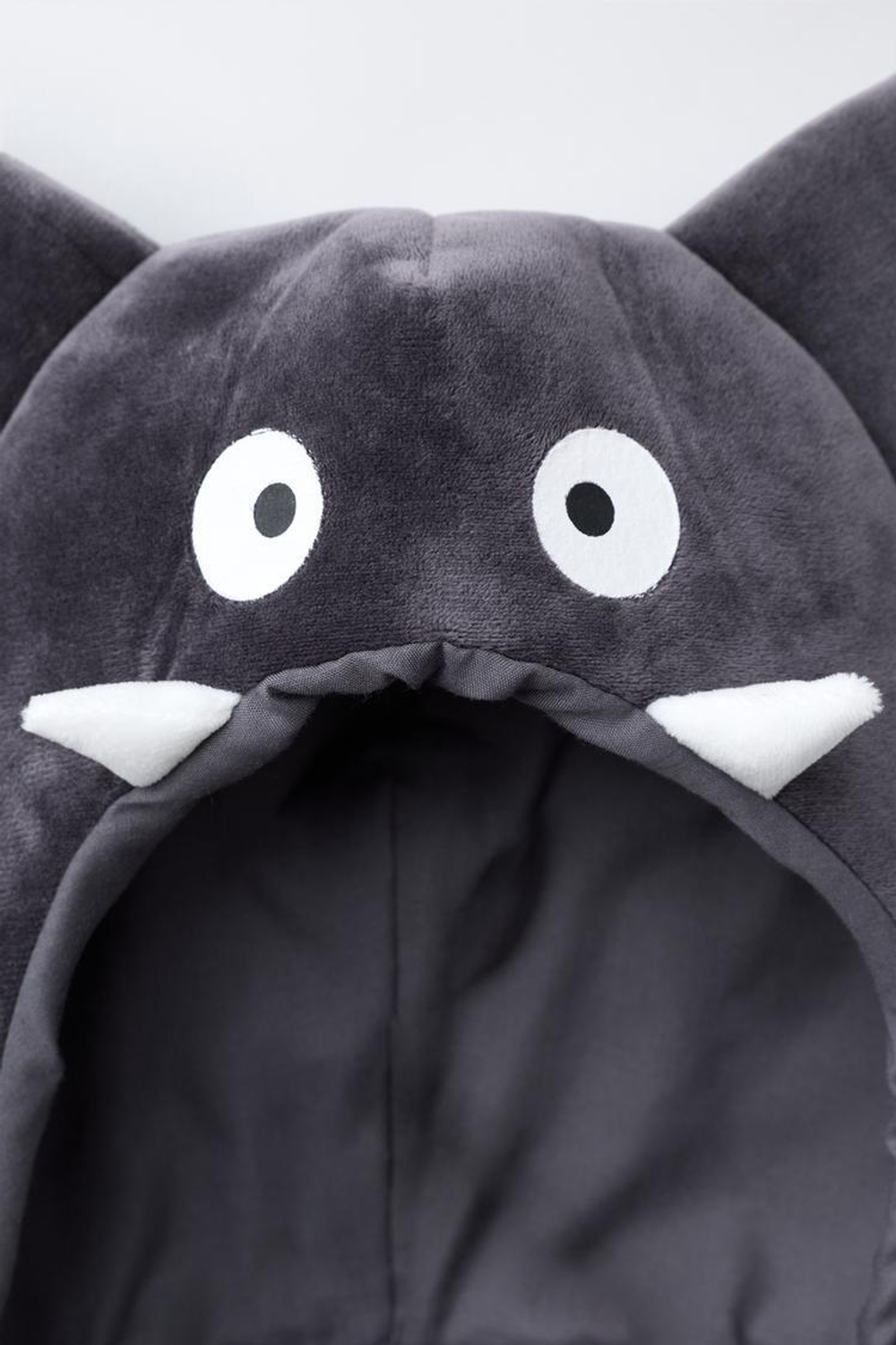 ZARA КОСТЮМ ЛЕТУЧЕЙ МЫШИ С КАПЮШОНОМ, СЕРЫЙ