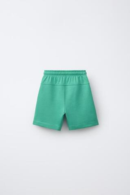 ZARA ОДНОТОННЫЕ ШОРТЫ, УТИНО-СИНИЙ