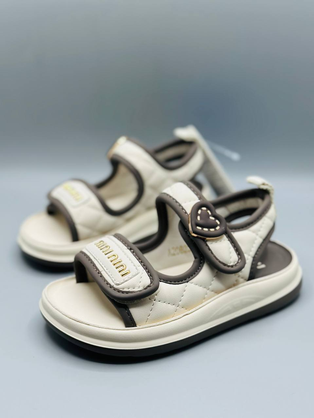 Детские кожаные босоножки Miu Miu