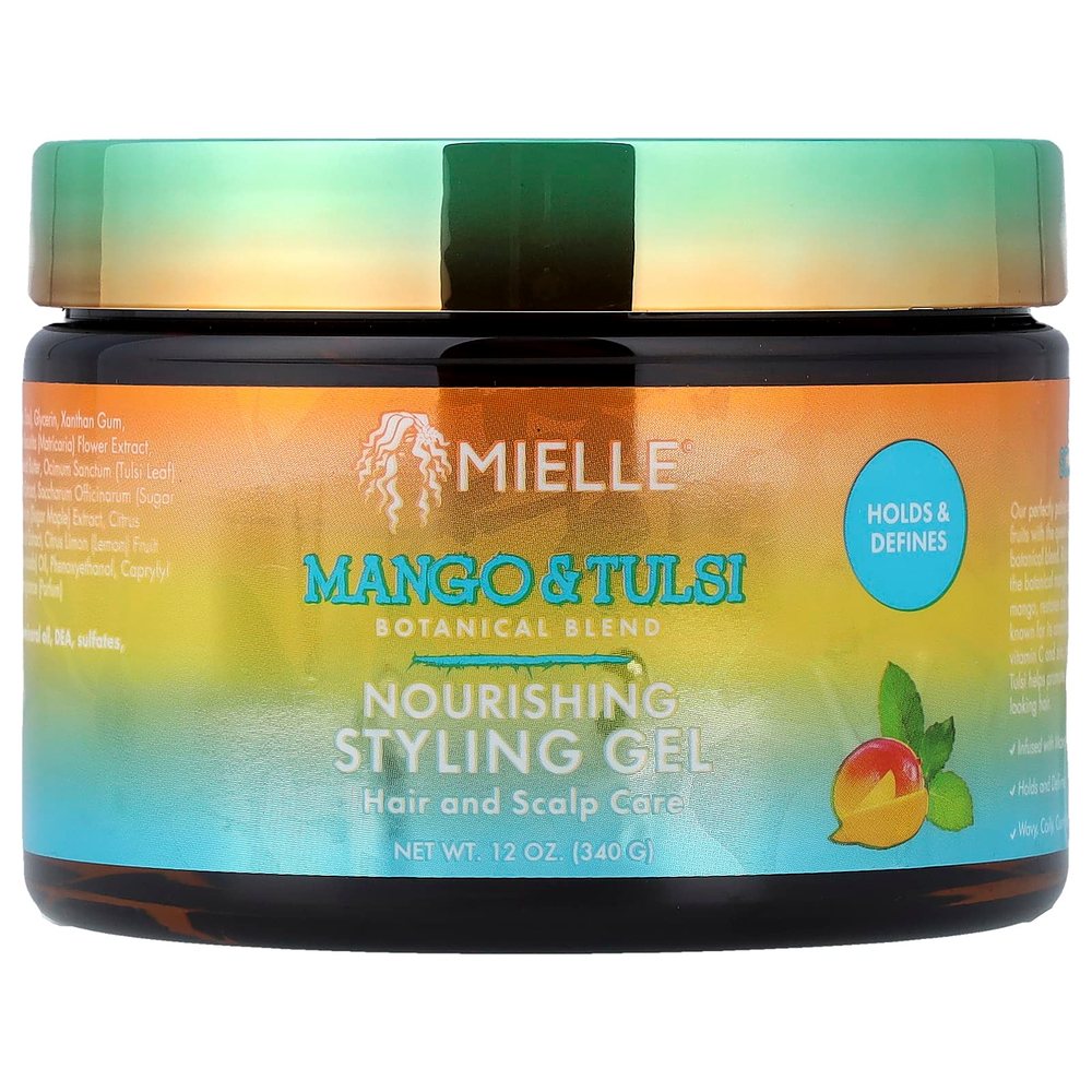 Mielle, Питательный гель для укладки, манго и тулси, 340 г (12 унций)