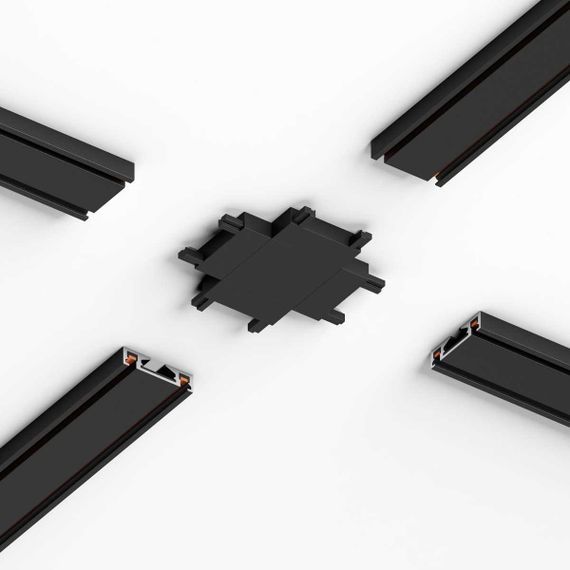 Соединитель четырёхсторонний для накладного шинопровода Elektrostandard Flat Magnetic 85003/00 черный a063738