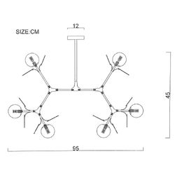 Люстра На Штанге Light Of Matisse M L95 White By Imperiumloft