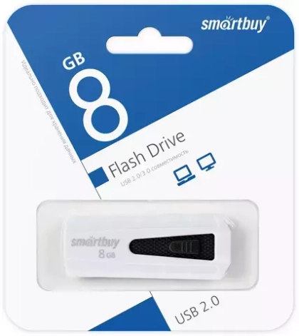 8GB USB Smartbuy Iron White