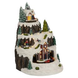 Светодиодная новогодняя фигура ЭРА EFIS-S07 композиция Рождество музыка теплый белый свет 3*АА 25*23*34 см