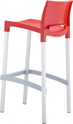 Стул пластиковый барный Siesta Contract Gio 75, красный