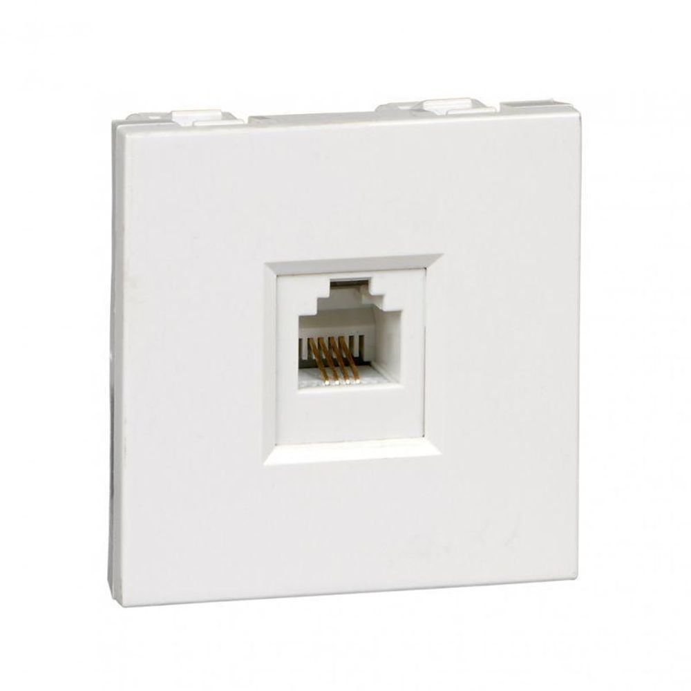 Розетка телефонная СП В45 для кабель-канала бел. SchE RIN-144T-B Розетка телефонная СП В45 для кабель-канала бел. SchE RIN-144T-B