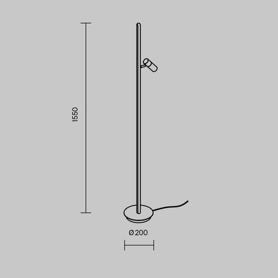 Напольный светильник (торшер) Maytoni MOD395FL-L28B3K