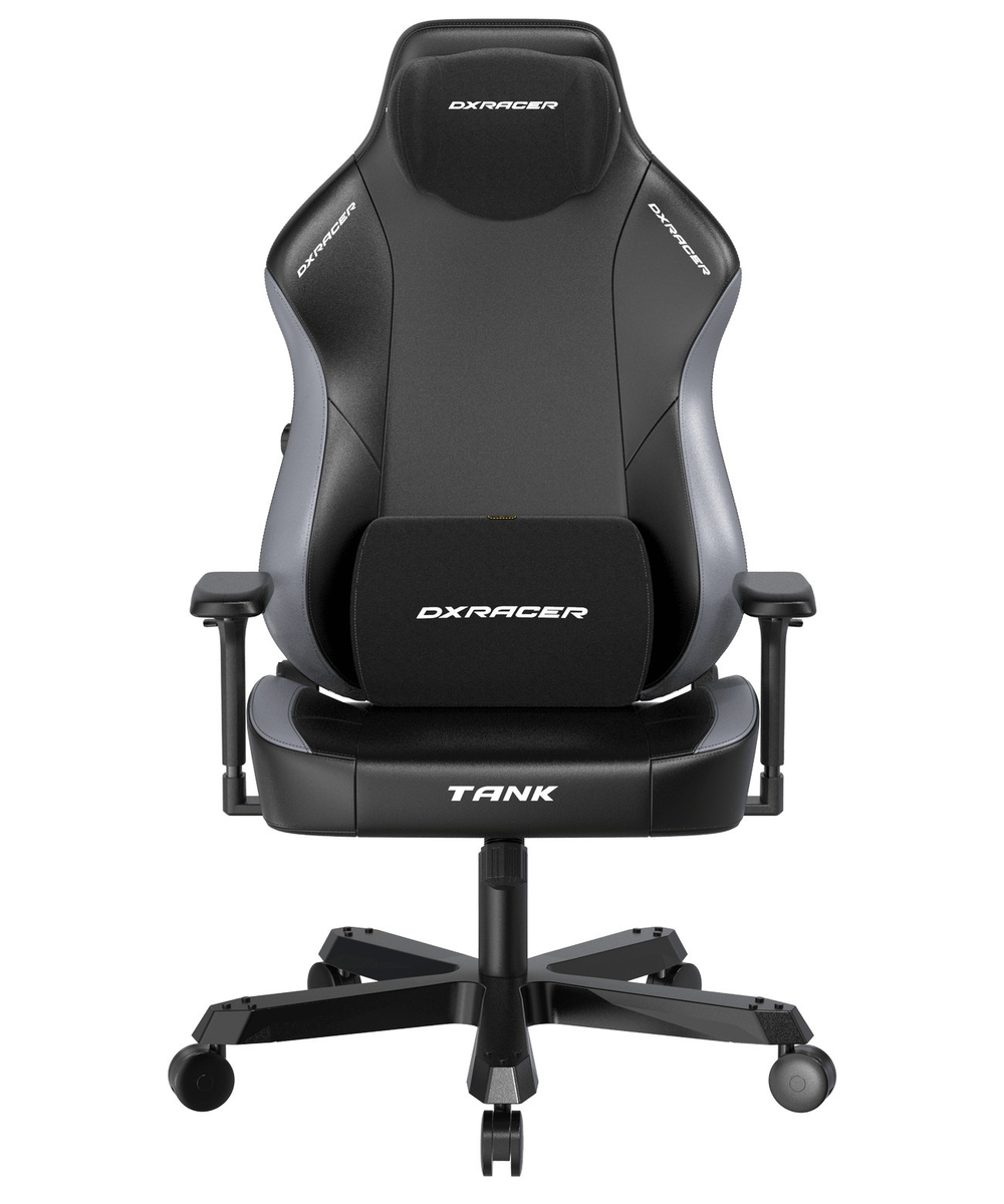 Кресло игровое DXRacer Tank OH/XXLTM23/NG, экокожа, Черный/Серый