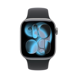 Умные часы Apple Watch Series 11, 46 mm, Space Grey Aluminium Black Sport Band M/L