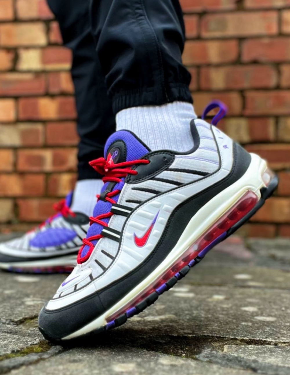 Nike air max 98 white purple top