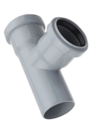 Тройник  ВК ПП 50/50х87, короб, серый,РТП (75/1)