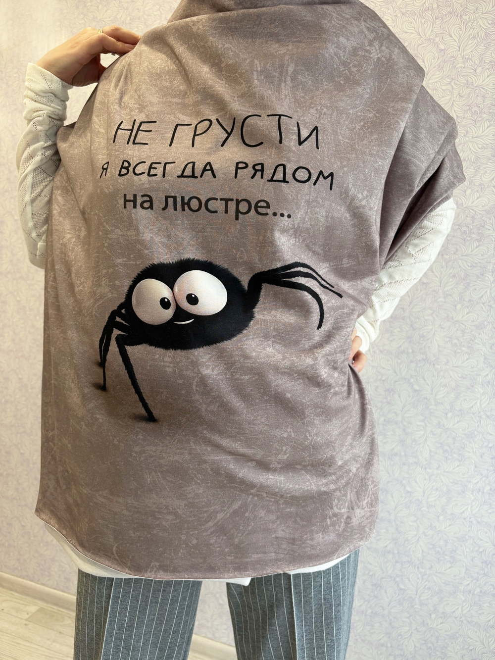 ПАУЧОК - Кулирка с лайкрой, компакт пенье (ДЖ70 Евгения) (к1 пыль от краски, полочка задета)