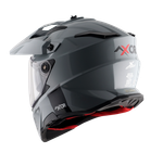 Шлем AXOR X-CROSS DUAL VISOR SC, с визором, цвет светло-серый (XL)