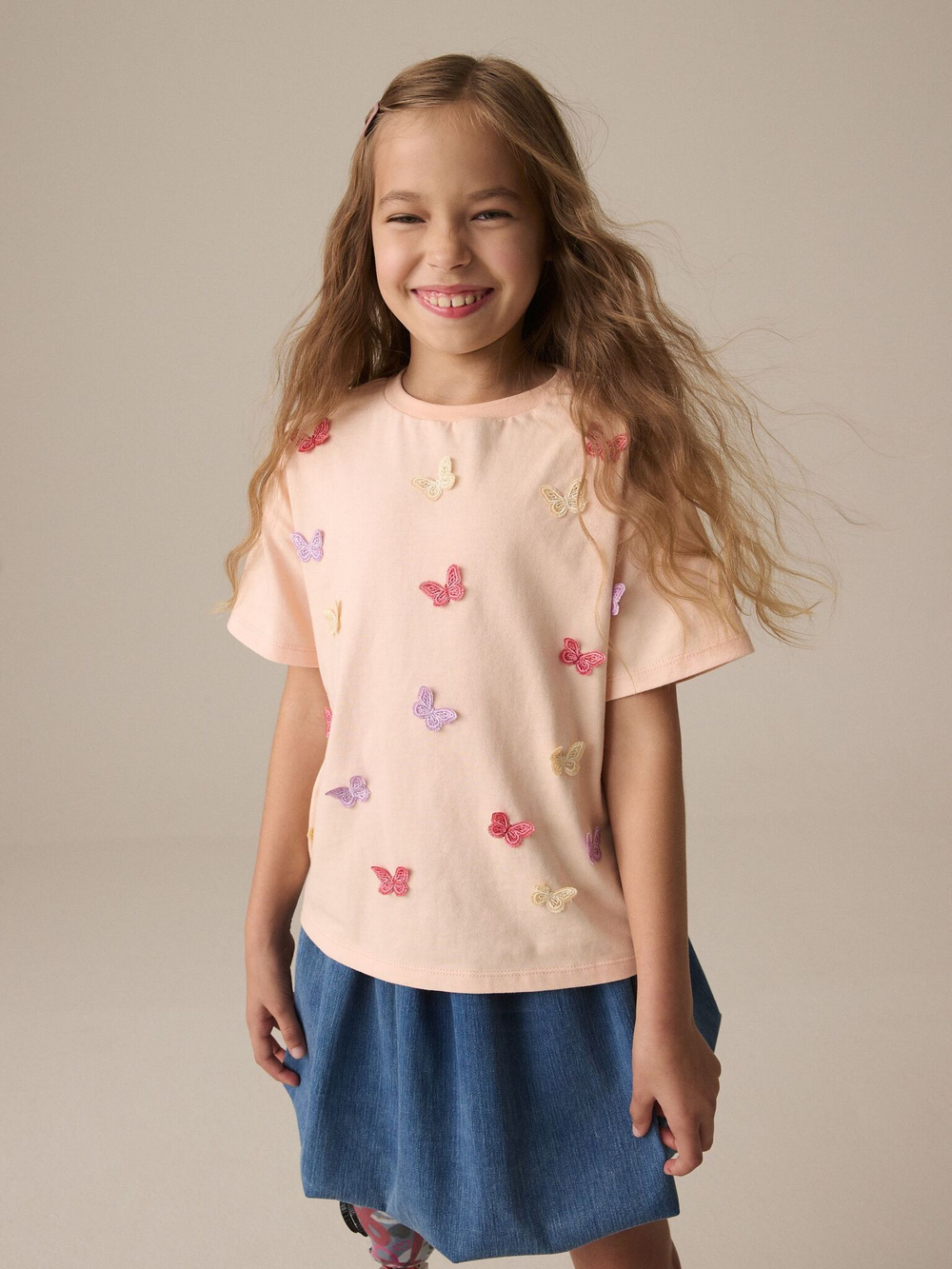 Футболка для девочки Next E44-404, Персиковый
