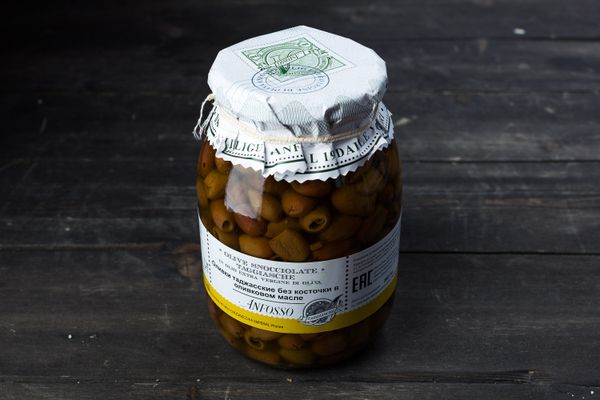 Вкусные таджасские оливки без косточки в оливковом масле