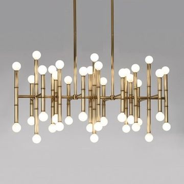 дизайнерский  светильник Meurice Rectangular Chandelier ( silver  )