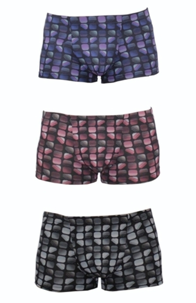 Набор из 3 мужских трусов-боксеров с принтом (Размер: XL) (Цвет: разноцветный)